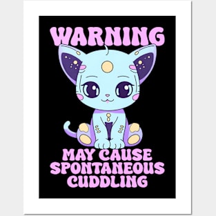 Cuddle Hazard - Alien Kitten Posters and Art